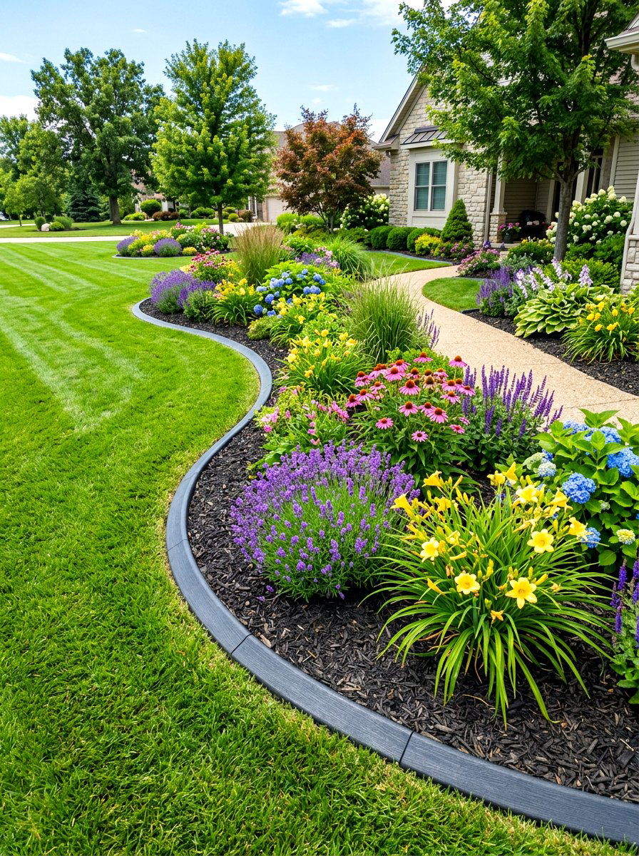 Plastic landscape borders - 30 lawn edging ideas