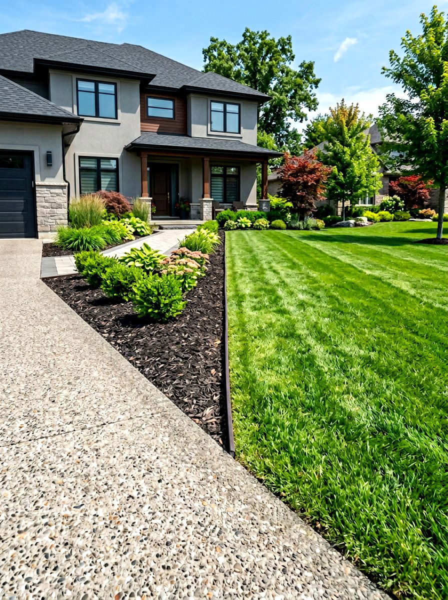 Plastic landscape edging - 30 driveway edging ideas