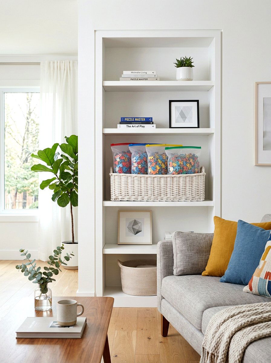 Plastic mesh bags - 30 puzzle storage ideas