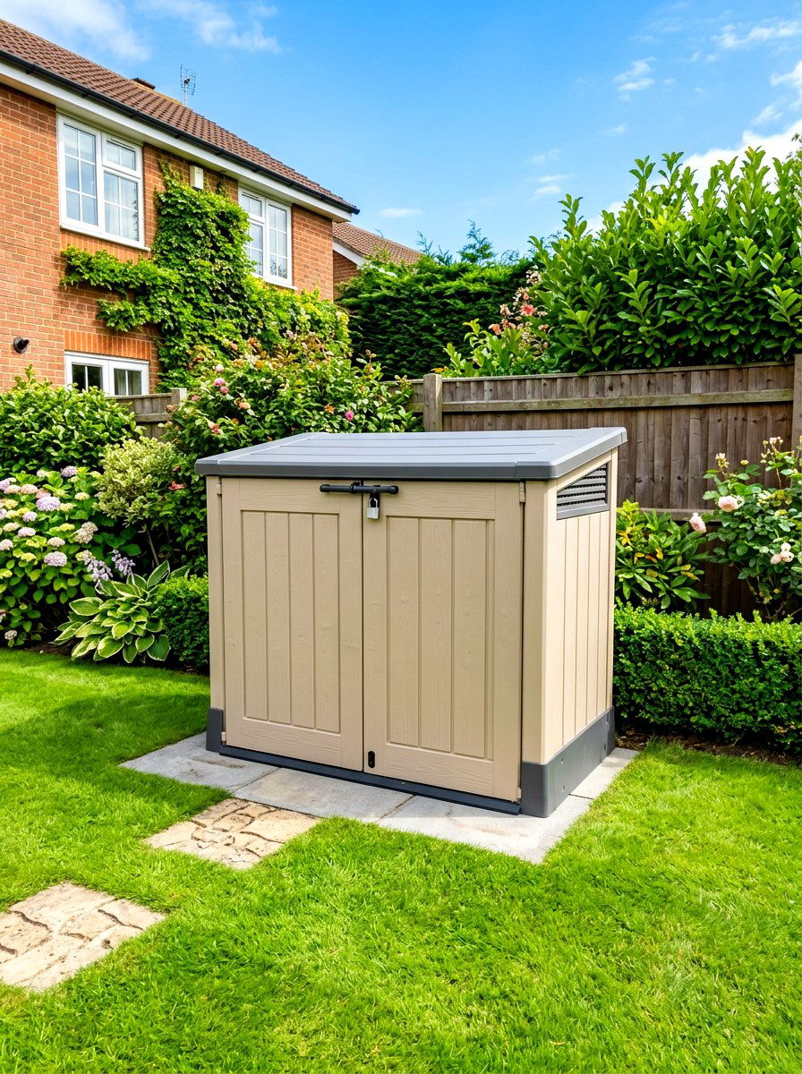 Plastic outdoor bin locker - 30 trash can enclosure ideas