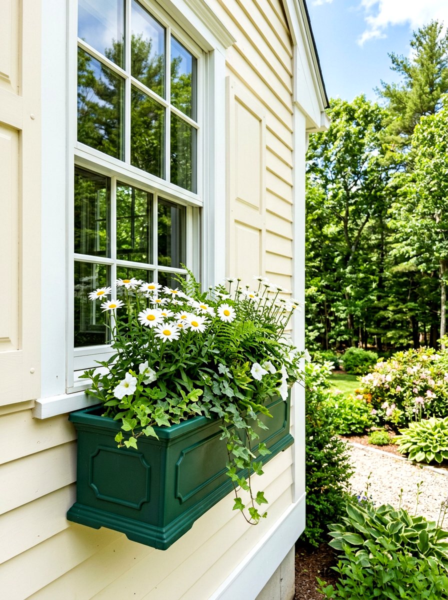Plastic window box - 30 front window planter ideas