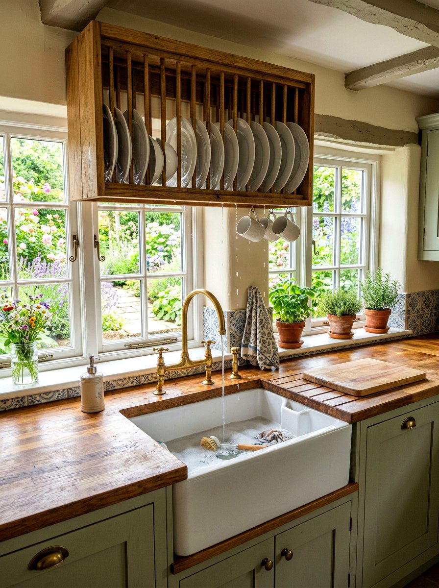 Plate Rack Above Kitchen Sink - 30 plate rack wall ideas