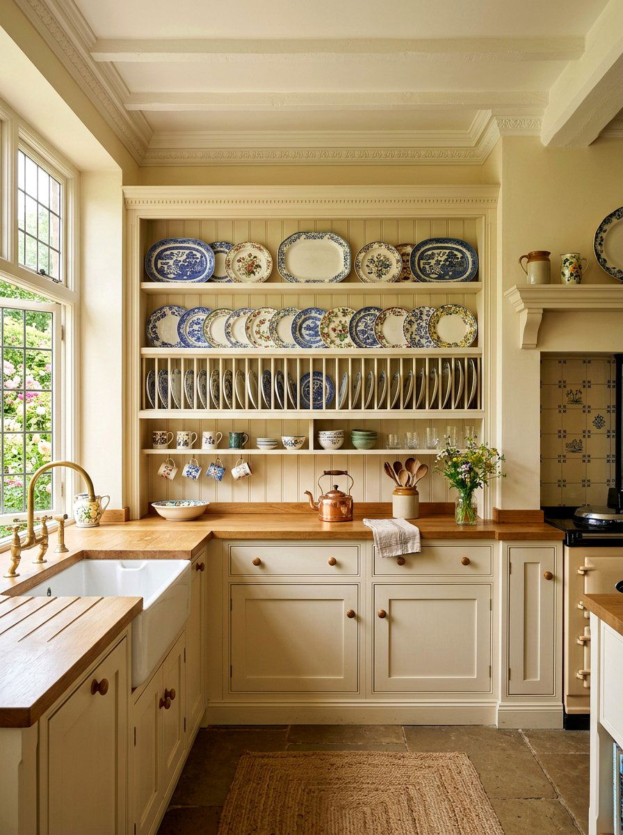 Plate Rack Kitchen - 30 cottage kitchen ideas