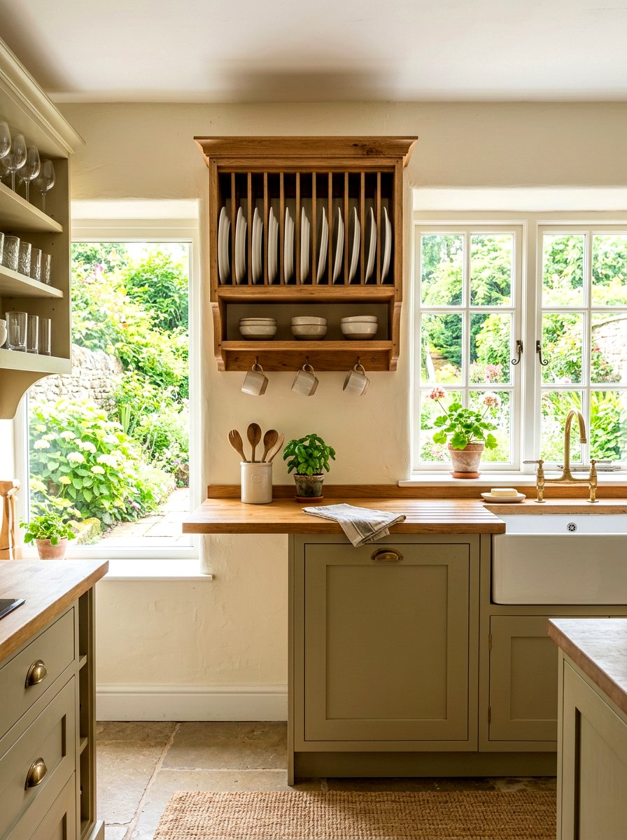 Plate Rack Wall Unit - 30 furniture style kitchen ideas