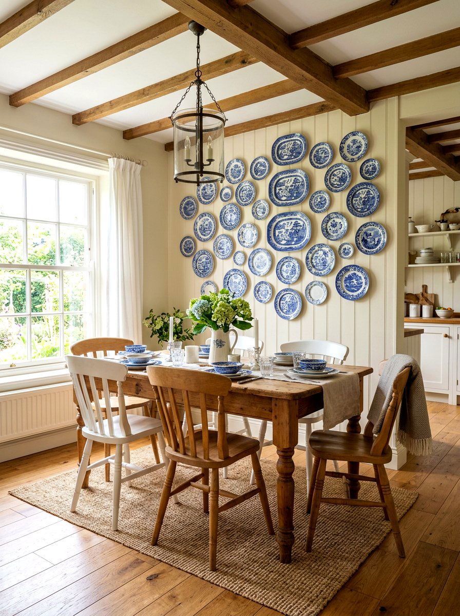 Plate wall display - 30 empty wall ideas
