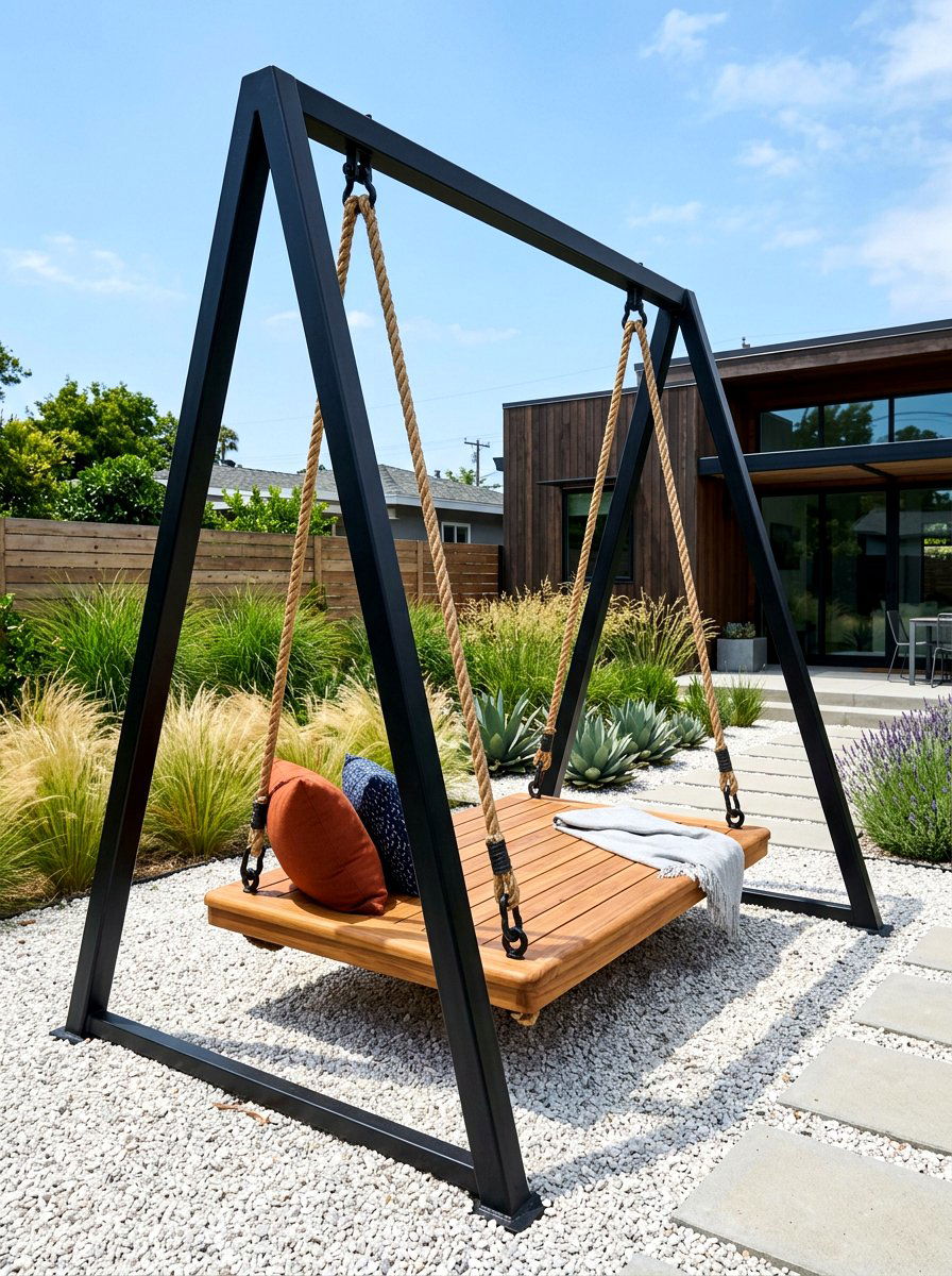 Platform Swing - 30 backyard swing set ideas