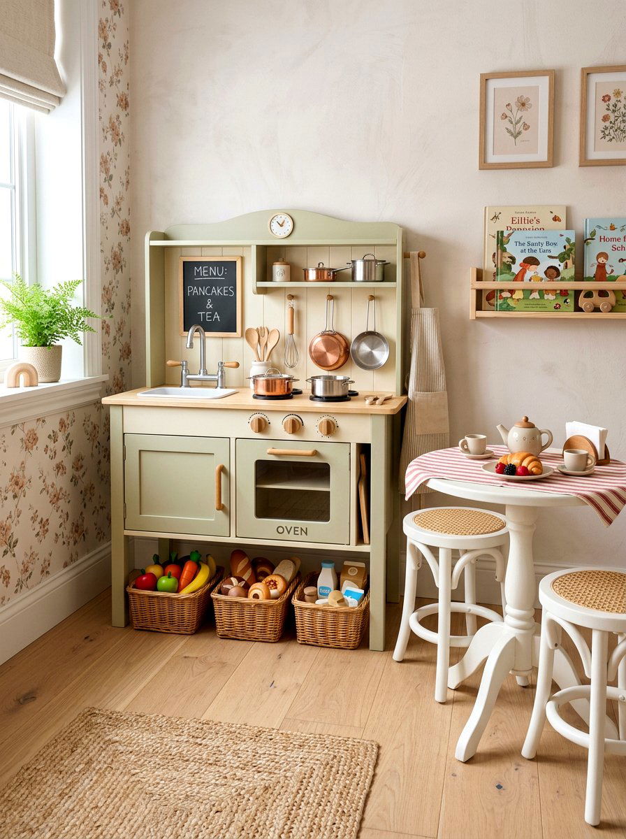 Play Kitchen Setup - 30 small playroom ideas