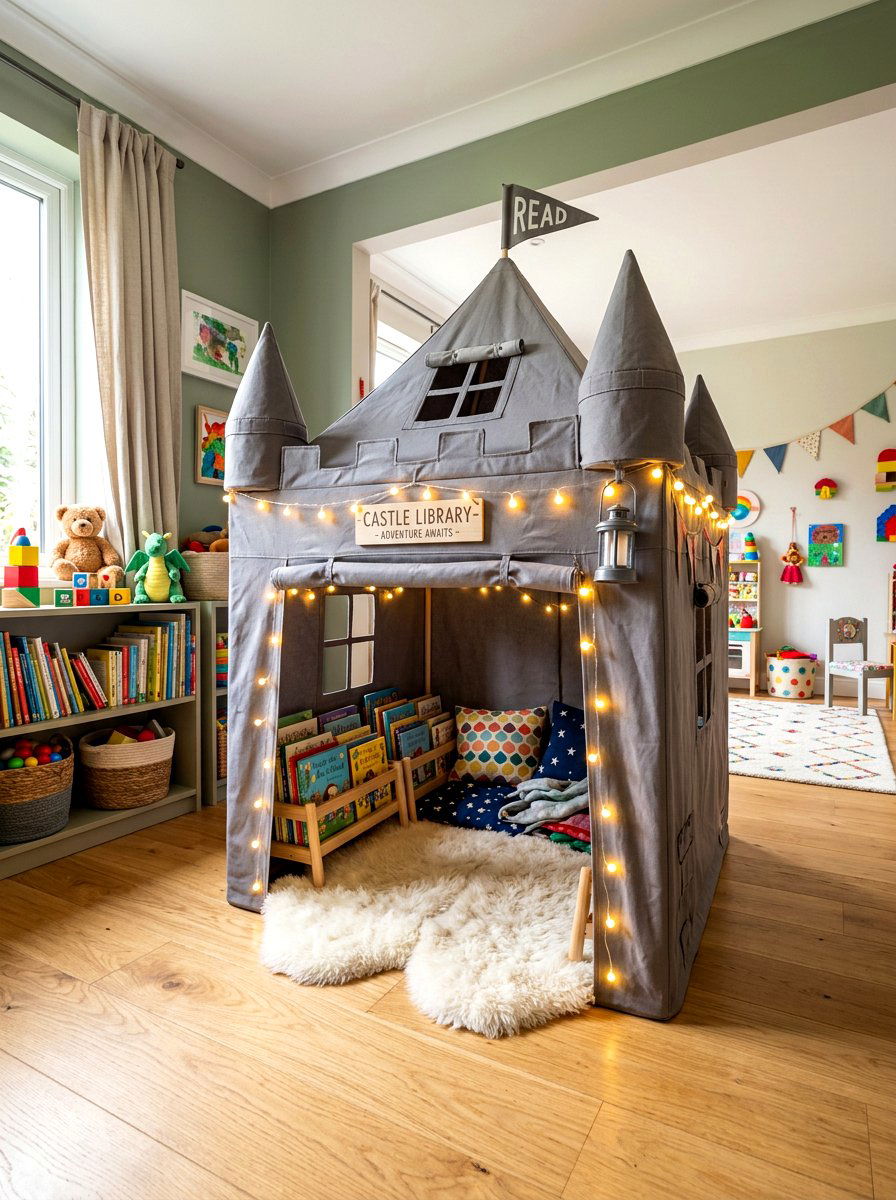Play Tent Library - 30 kids reading nook ideas