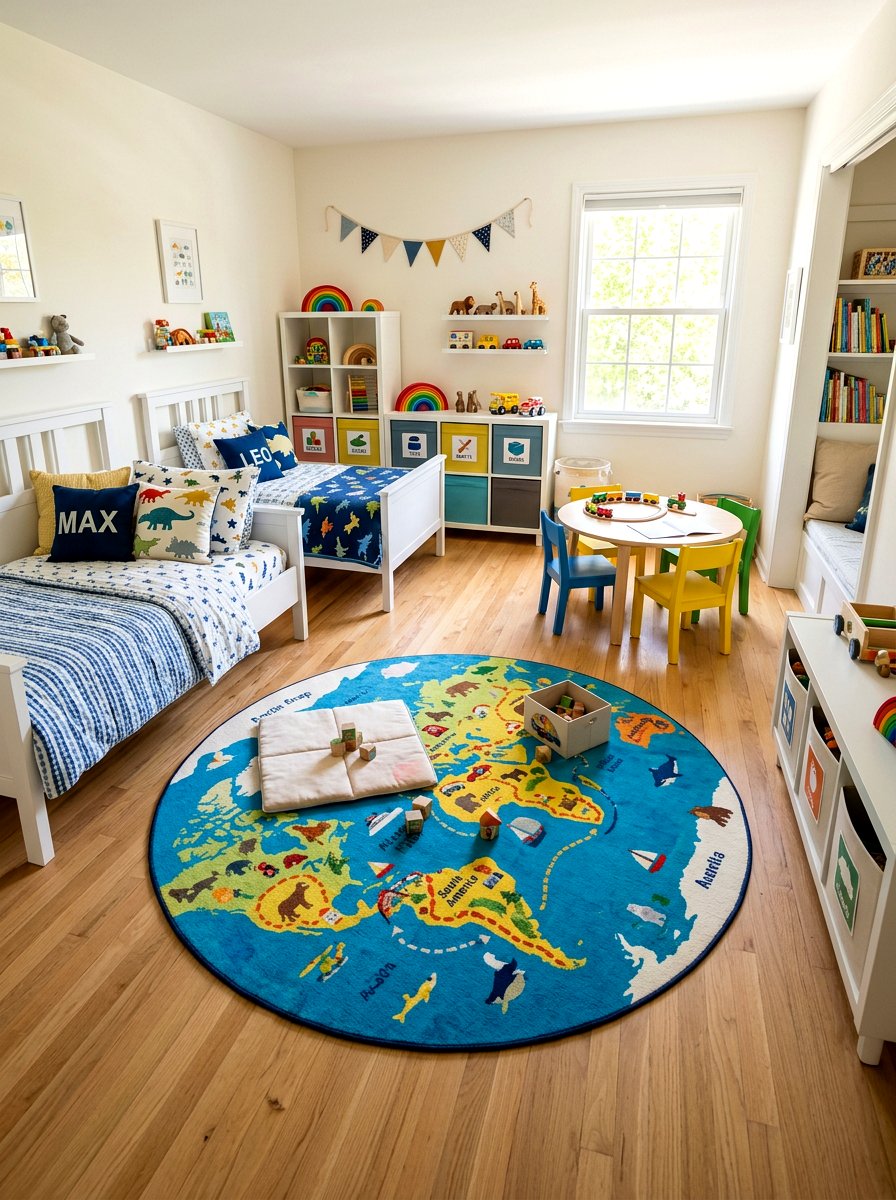 Play area in shared room - 30 shared kids room ideas