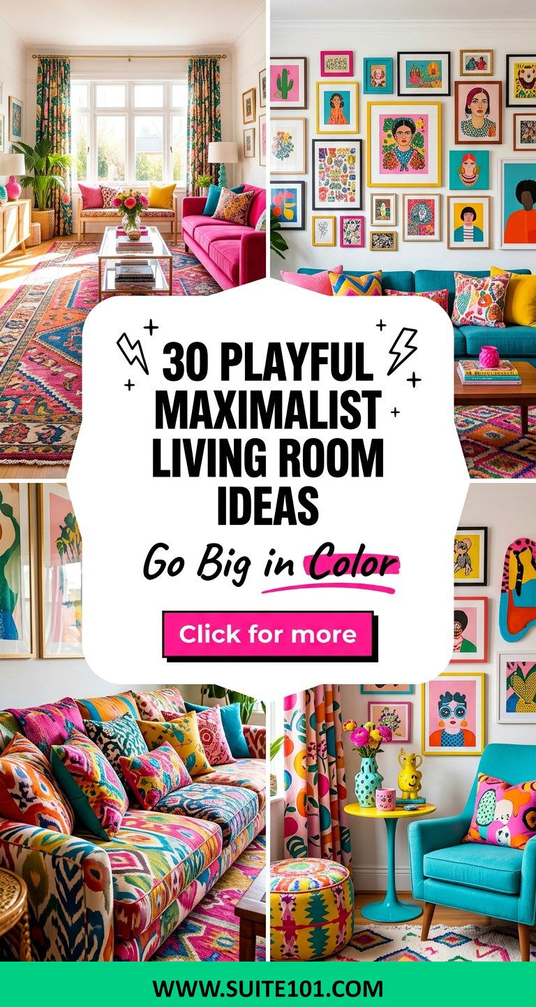 Playful Maximalist Living Room Ideas 30 Colorful Ways to Go Big - Playful Maximalist Living Room Ideas: 30 Colorful Ways to Go Big