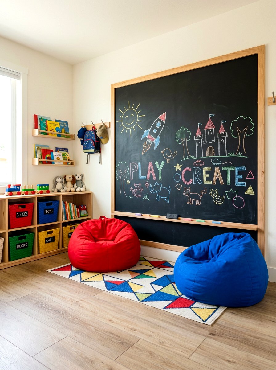 Playroom Accent Wall - 30 chalkboard wall ideas