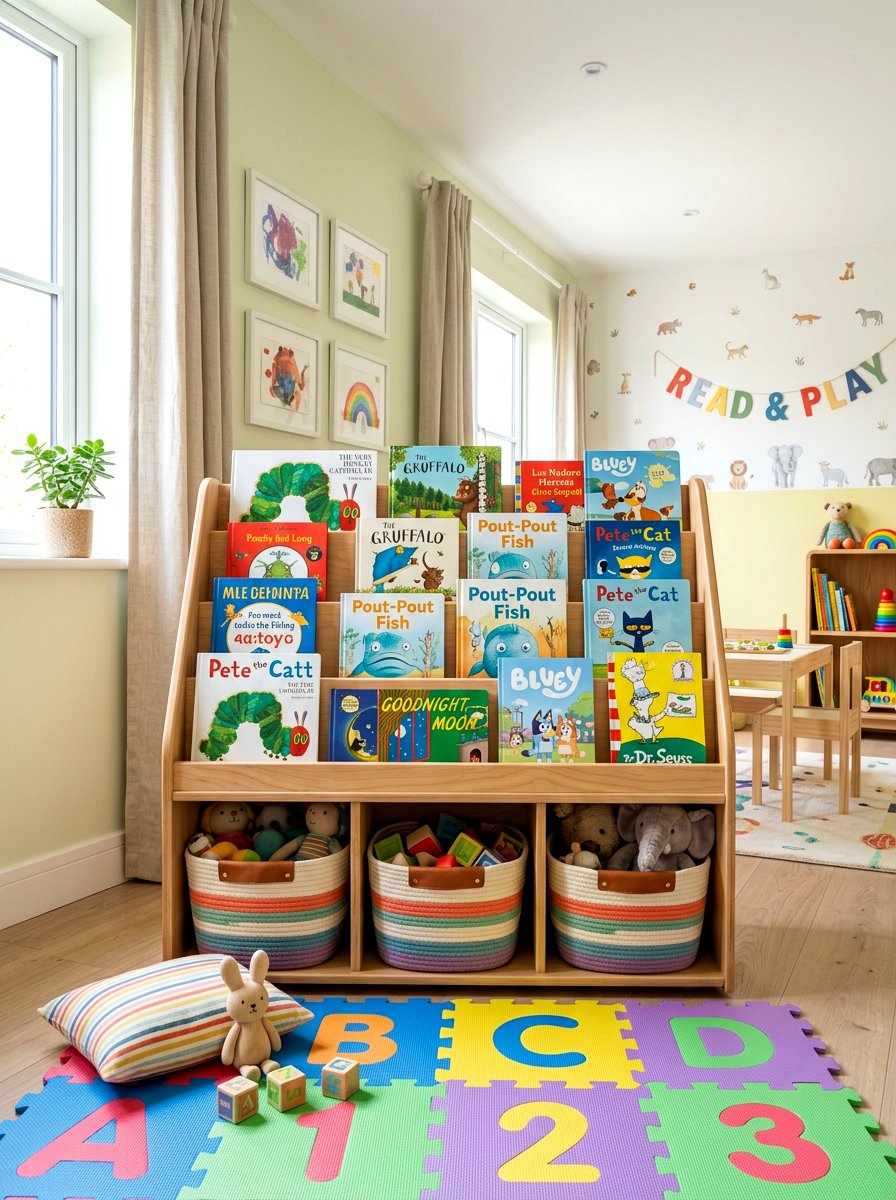 Playroom Book Storage - 30 real bookshelf decor ideas