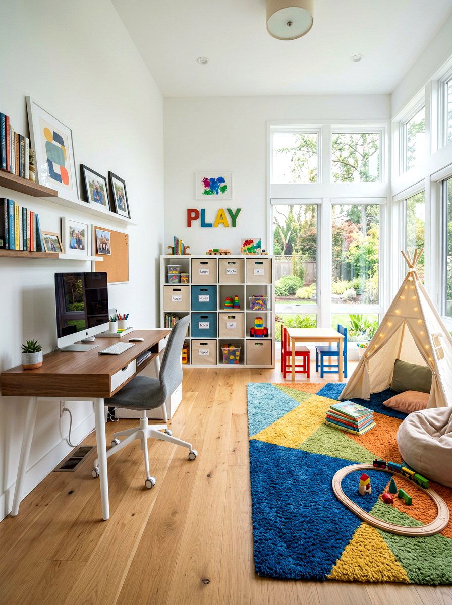 Playroom Office - 30 flex room office ideas