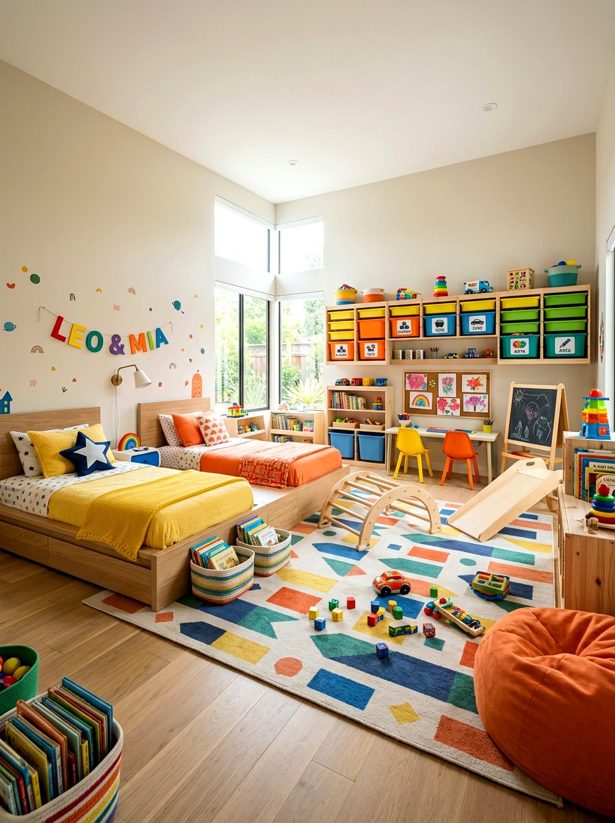 Playroom Sibling Shared Room - 30 shared sibling room decor ideas