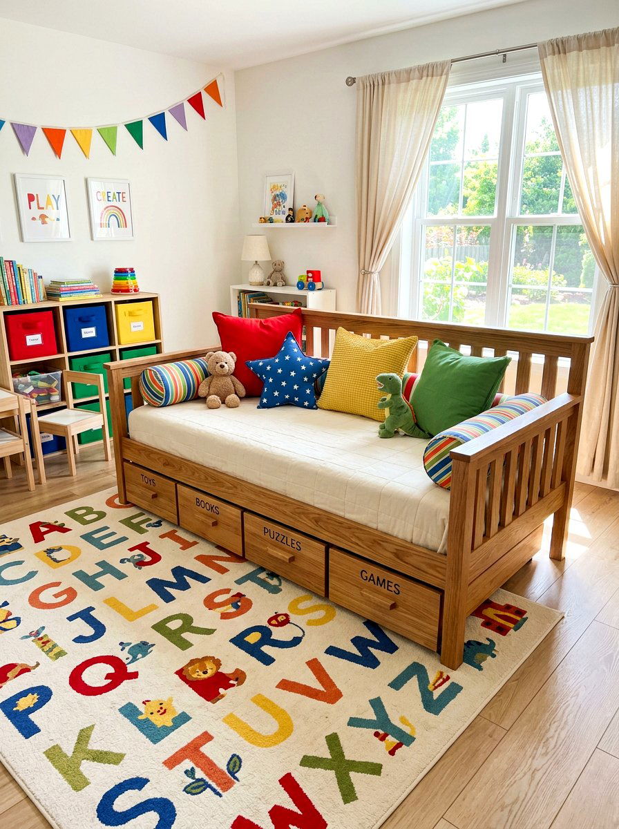 Playroom daybed seating - 30 daybed room ideas