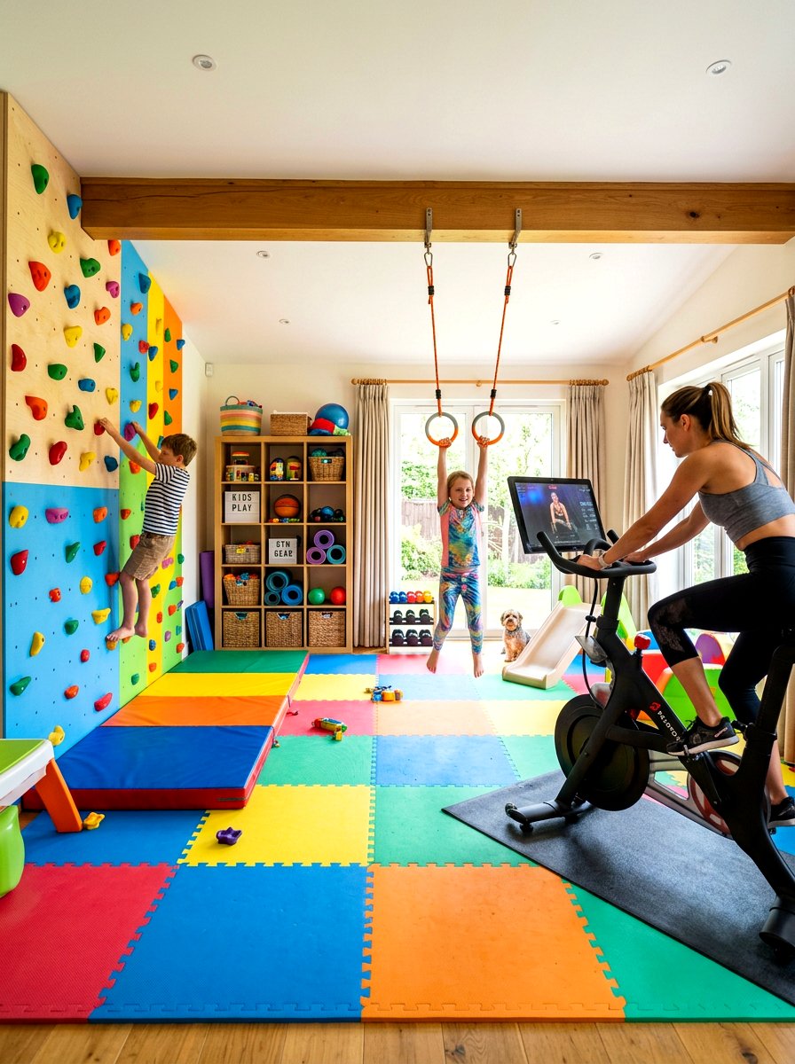 Playroom gym - 30 home gym ideas