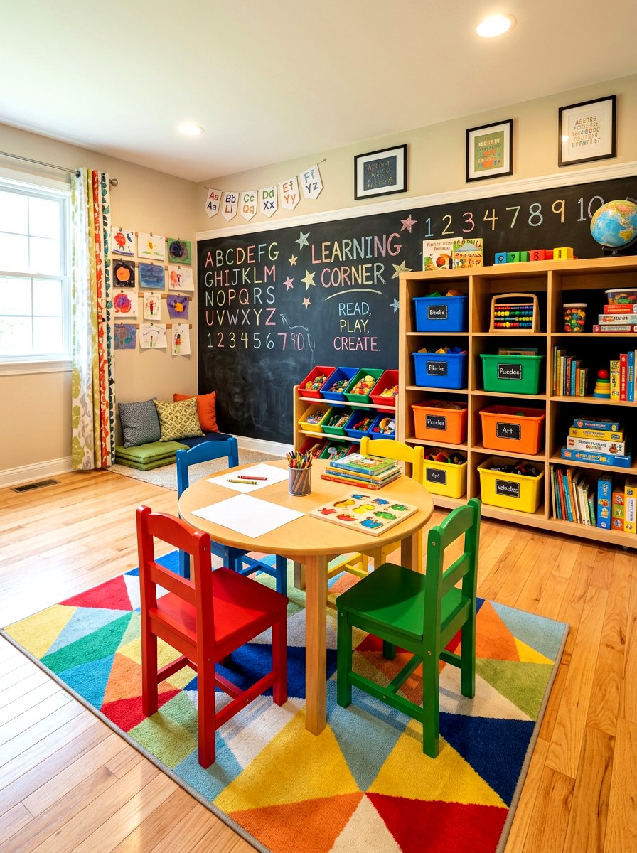 Playroom learning center - 30 homework nook ideas