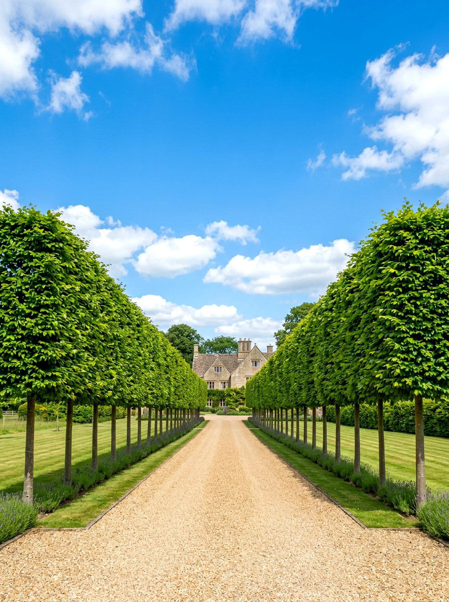 Pleached hornbeam trees - 30 formal front garden ideas