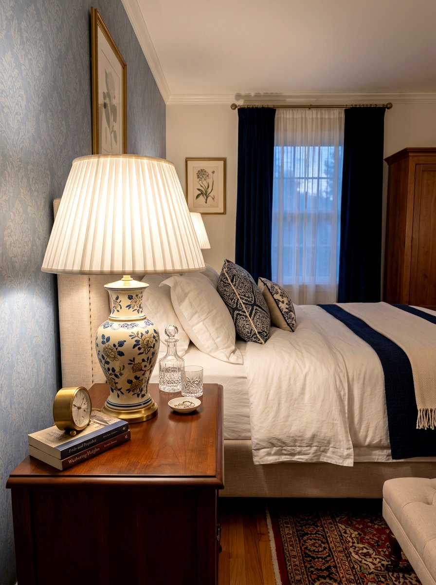 Pleated Lamp Shade - 30 spring bedroom glow up ideas