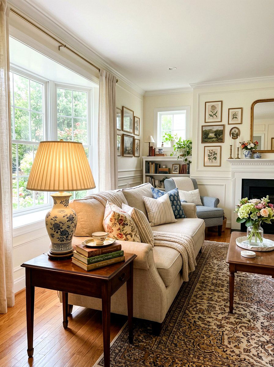 Pleated Lampshade Decor - 30 grandma chic decor ideas