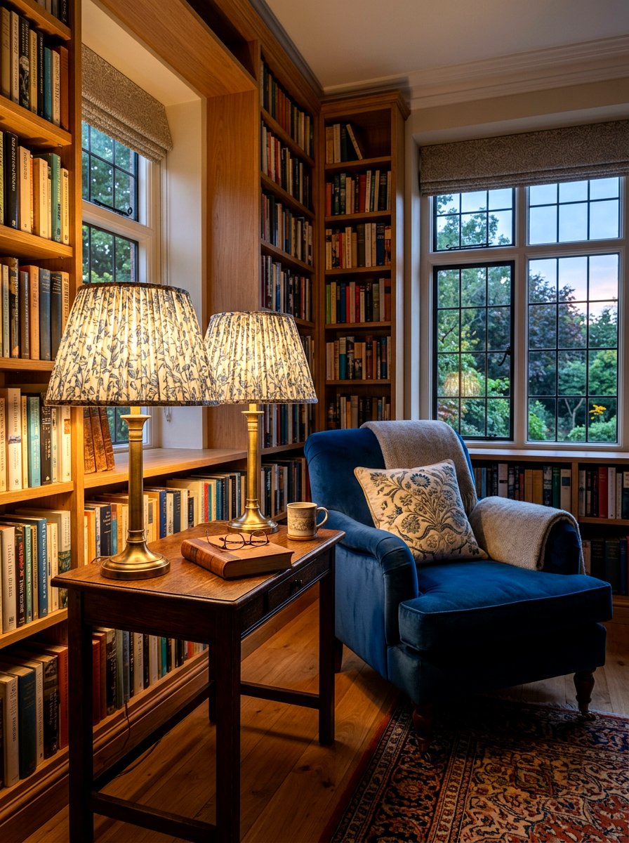 Pleated Lampshades - 30 English country living room ideas