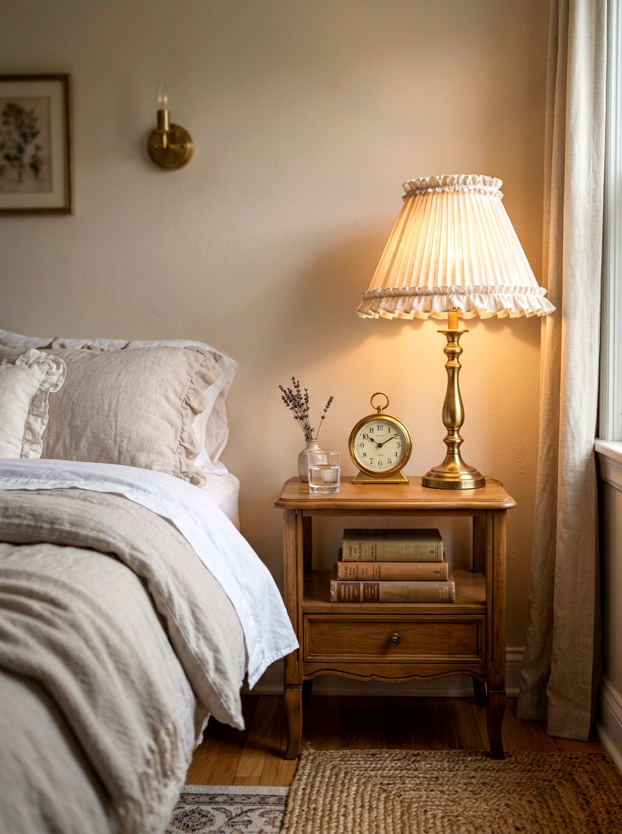Pleated Ruffle Lampshade - 30 ruffle decor ideas