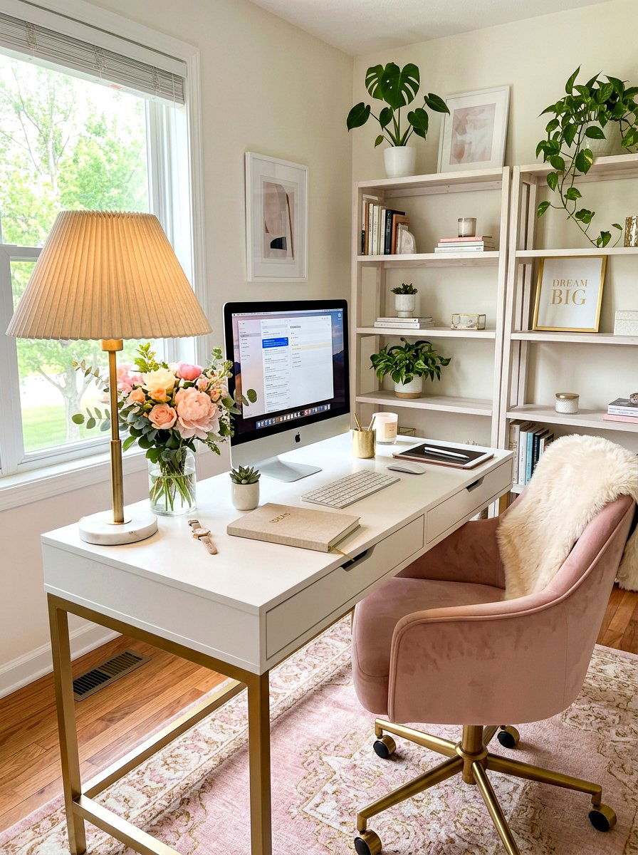Pleated Shade Desk Lamp - 30 desk lamp styling ideas