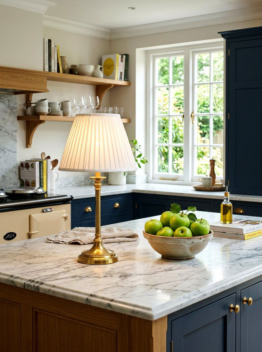 Pleated Shade Lamp - 30 kitchen lamp styling ideas