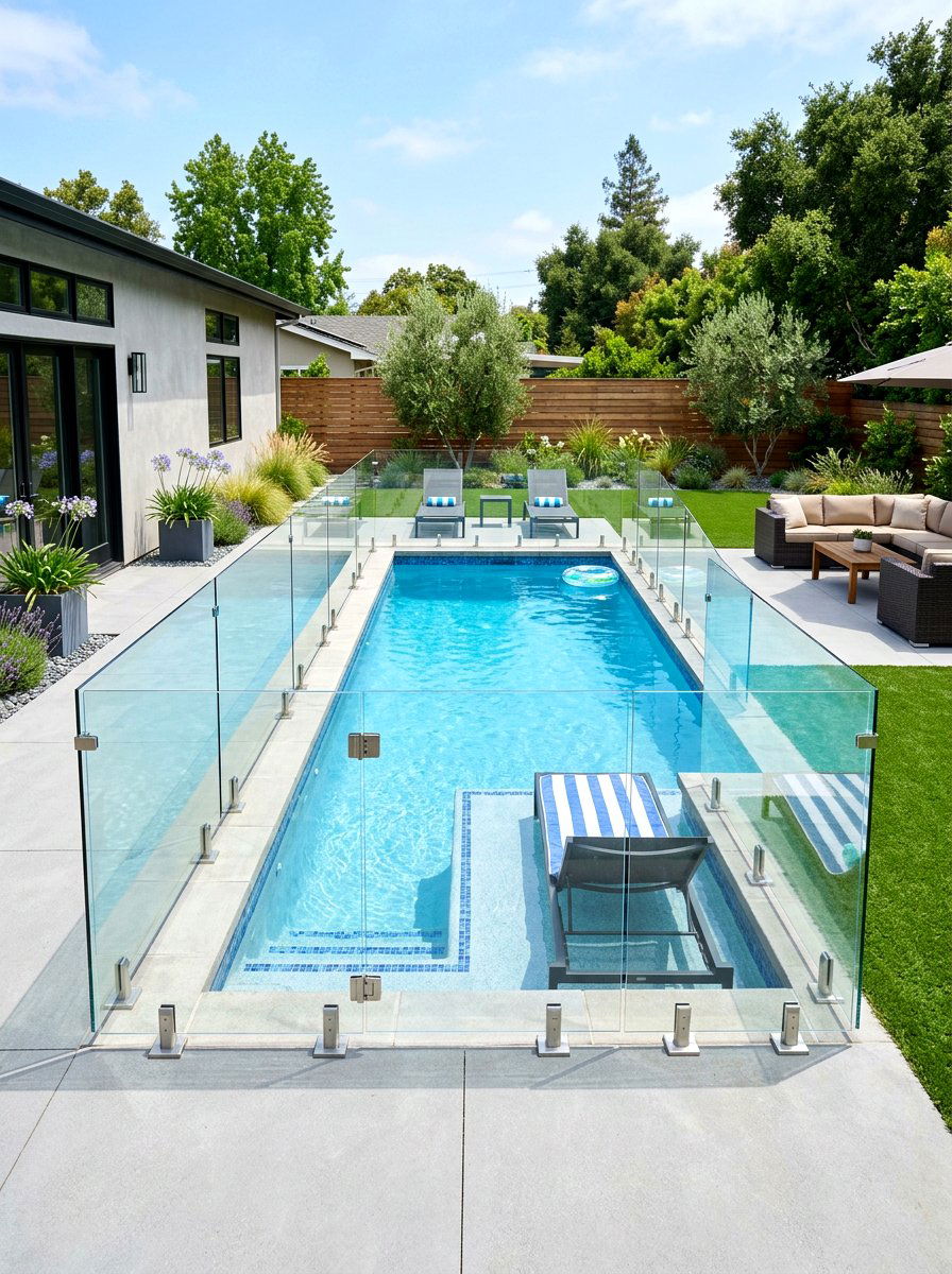 Plexiglass Pool Fence - 30 pool fence ideas