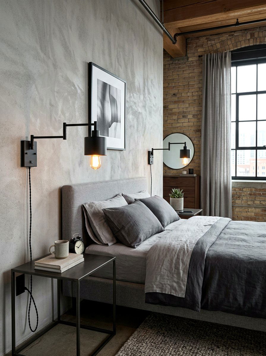 Plug In Sconce Bedroom - 30 renter friendly bedroom ideas