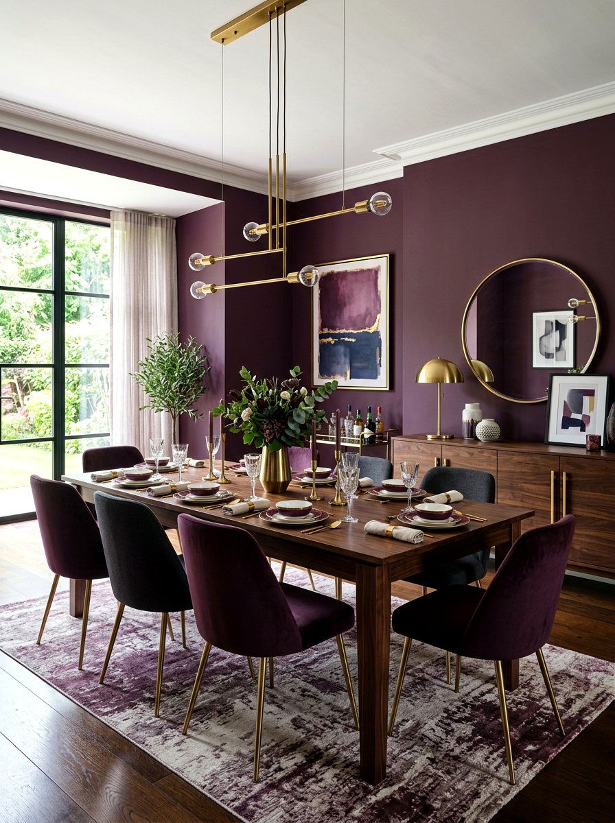 Plum And Brass Dining Room - 30 plum dining room ideas