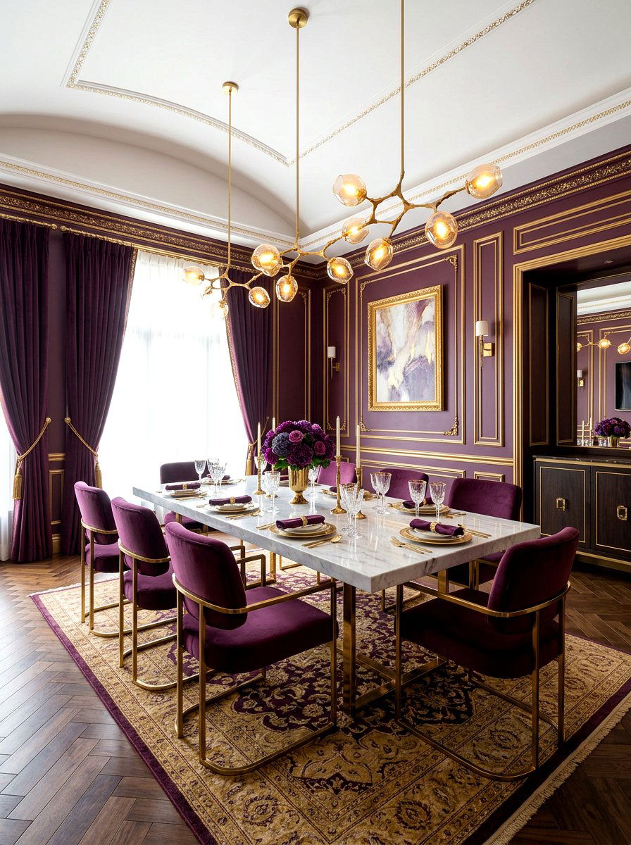 Plum And Gold Dining Room - 30 plum dining room ideas