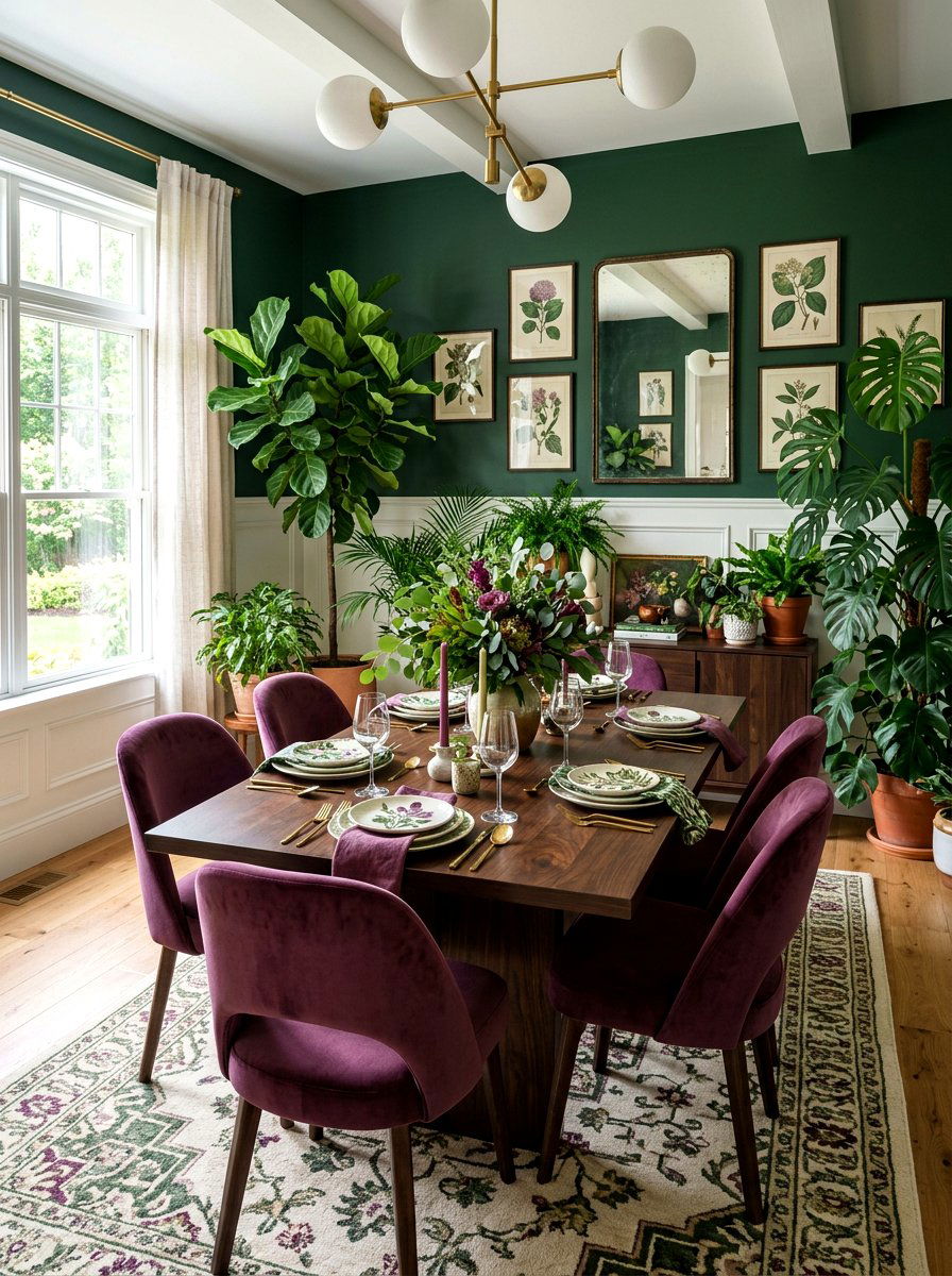 Plum And Green Dining Room - 30 plum dining room ideas