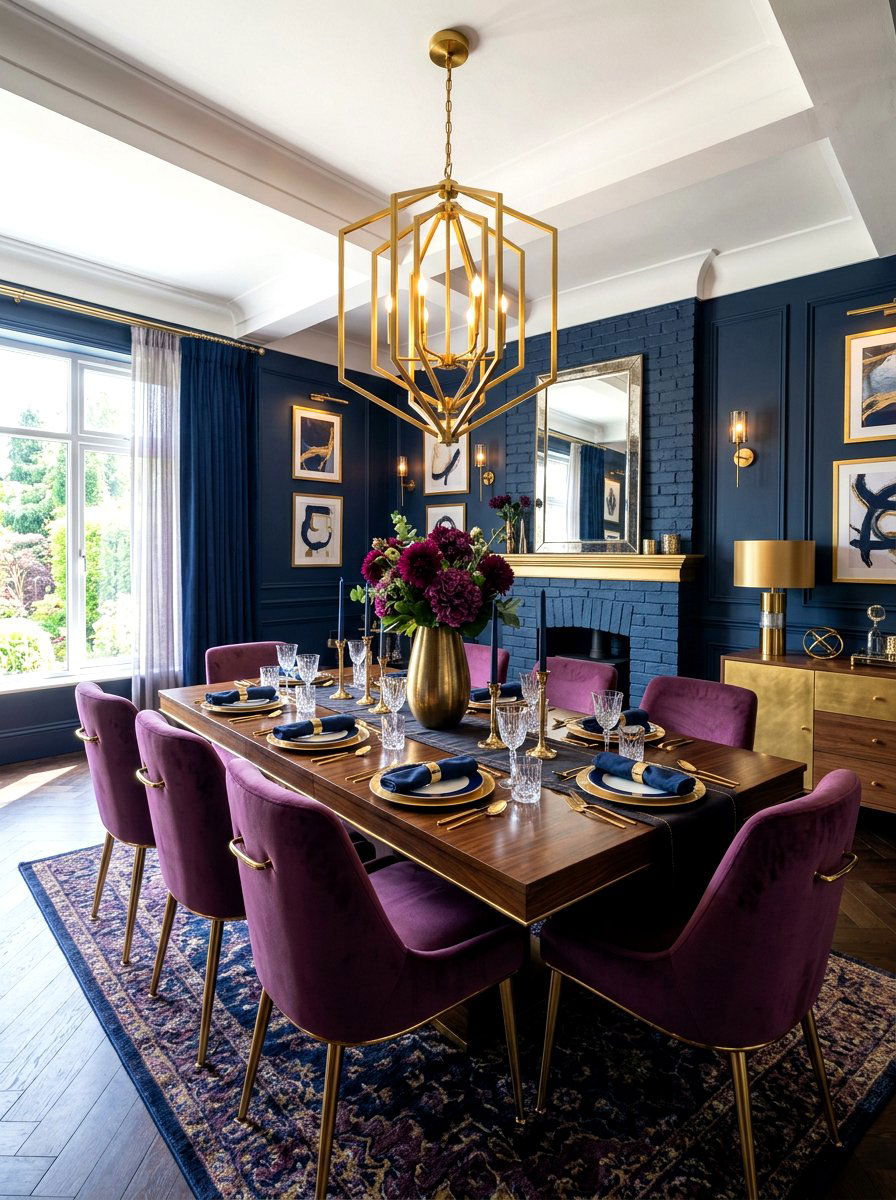 Plum And Navy Dining Room - 30 plum dining room ideas