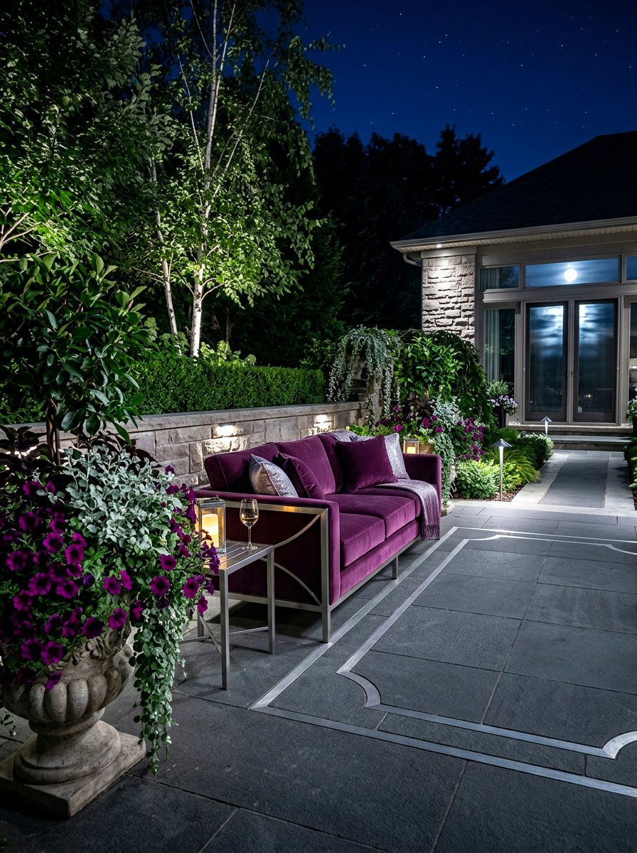 Plum And Silver Patio - 30 patio color scheme ideas