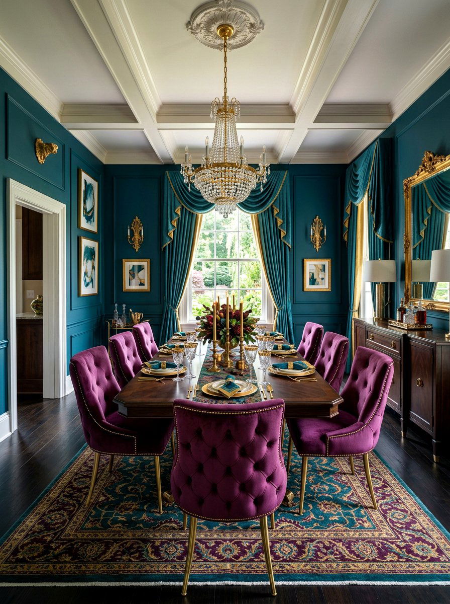 Plum And Teal Dining Room - 30 plum dining room ideas