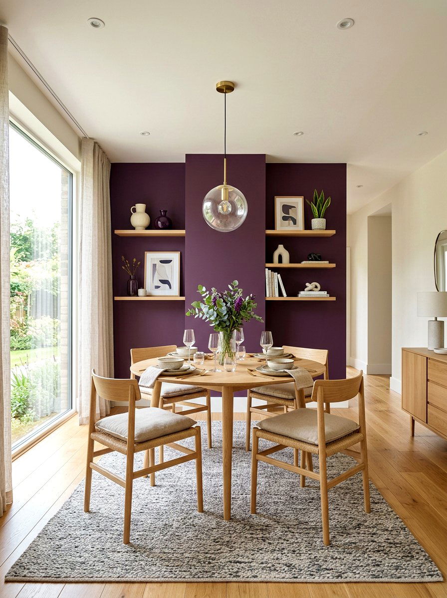 Plum Dining Room Accent Wall - 30 plum dining room ideas