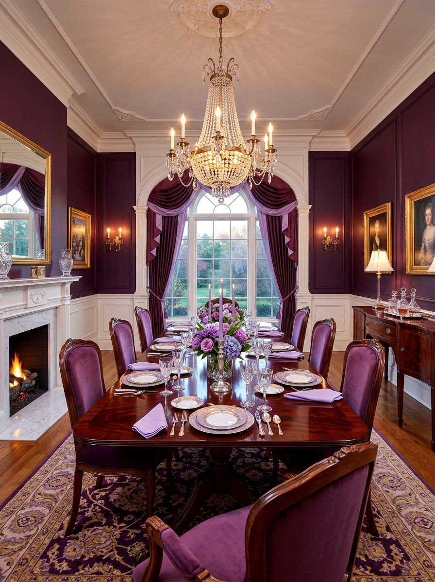 Plum Dining Room - 30 saturated dining room ideas
