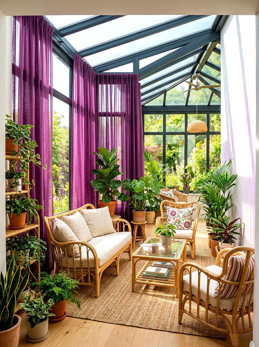 Plum Sheer Curtains - 30 plum room decor ideas