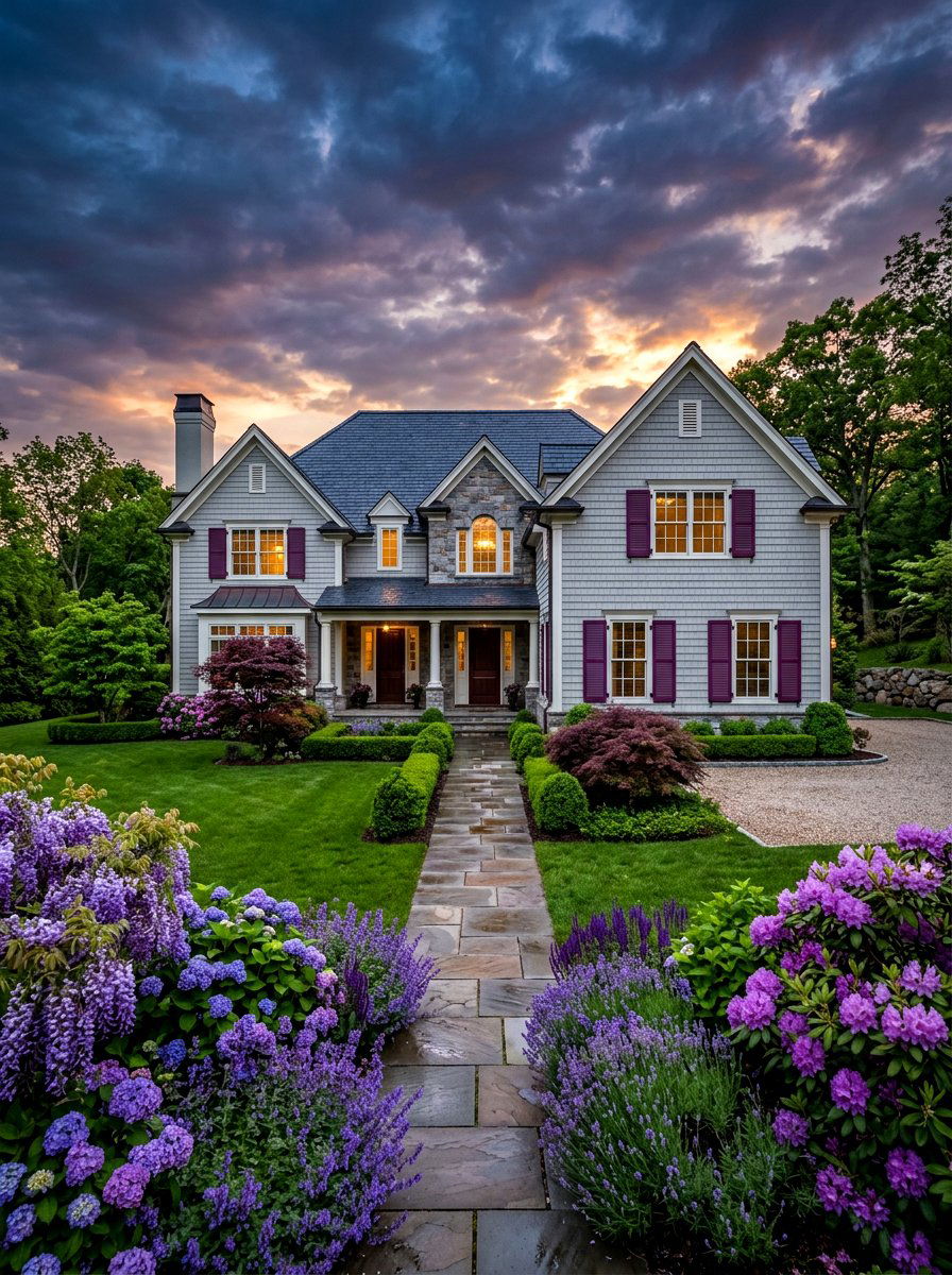Plum Shutters - 30 shutters color ideas