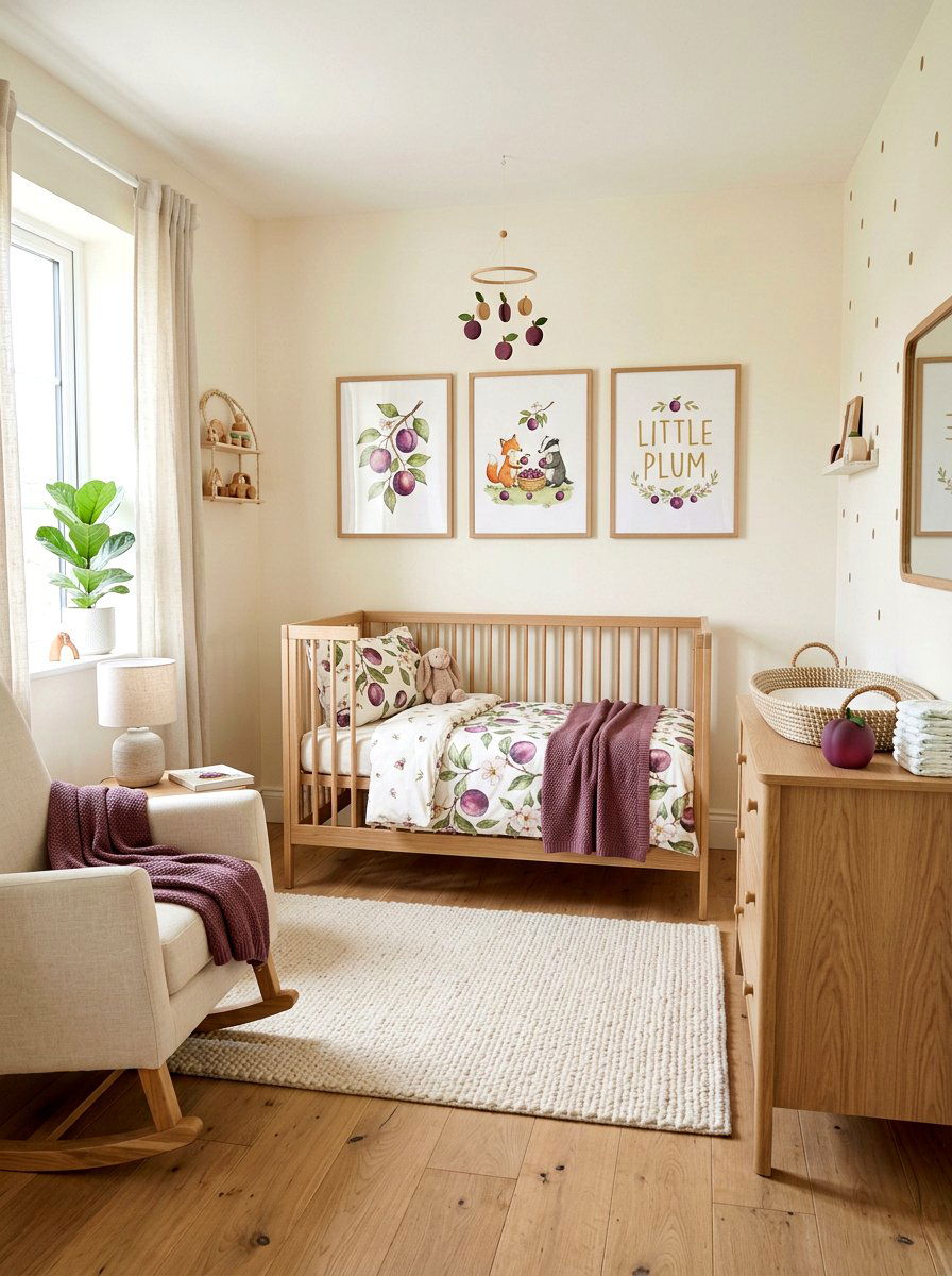 Plum Small Nursery - 30 small room big color ideas