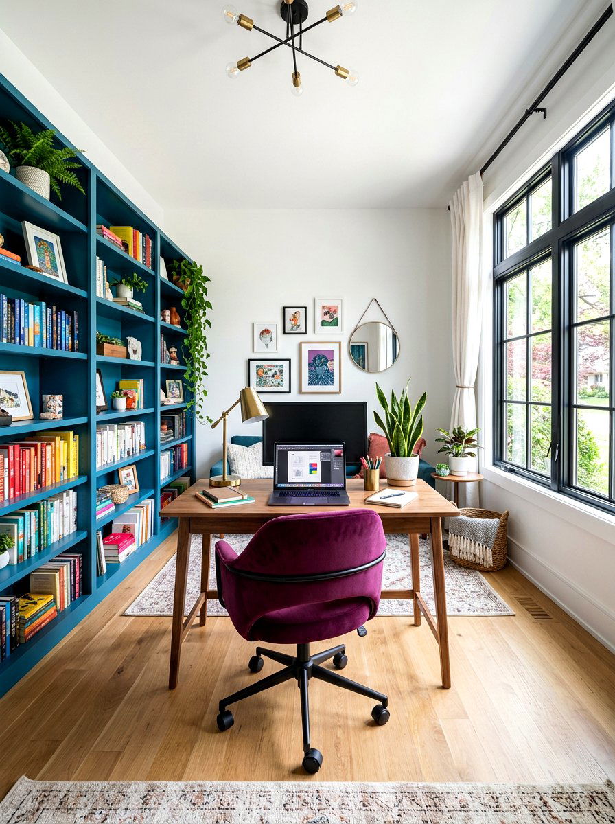 Plum Teal Office - 30 plum room decor ideas