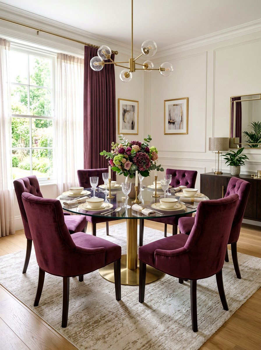 Plum Velvet Dining Room Chairs - 30 plum dining room ideas