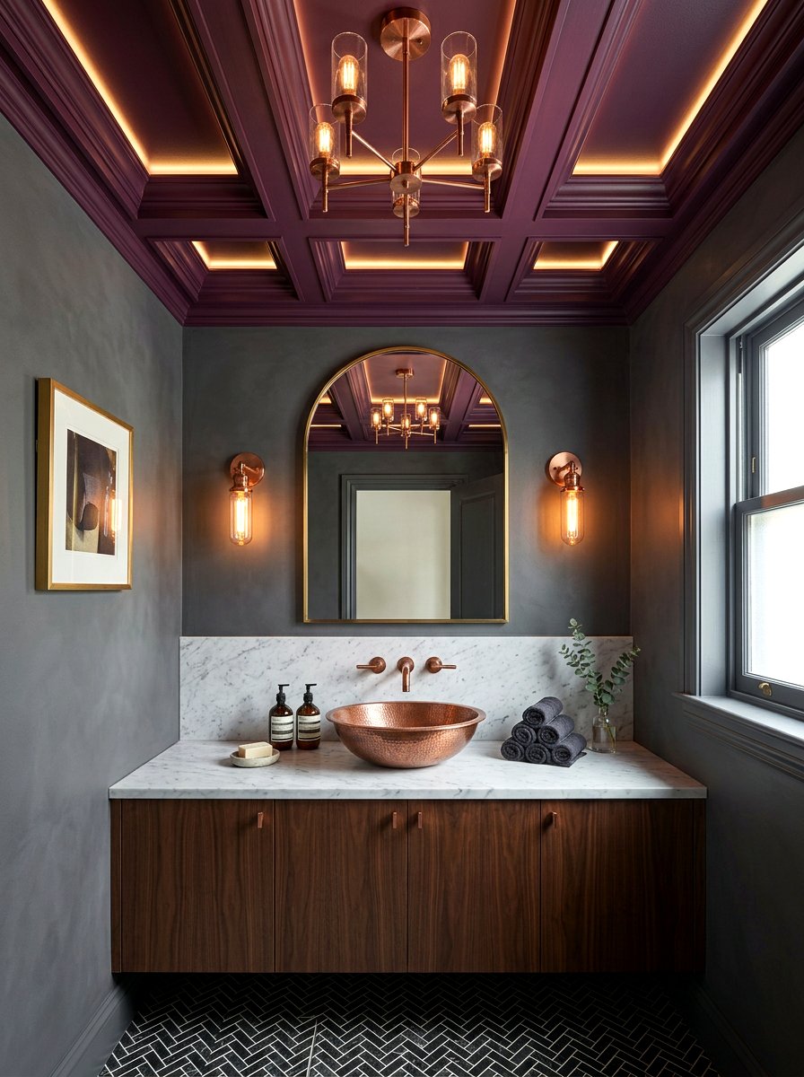 Plum ceiling - 30 painted ceiling ideas