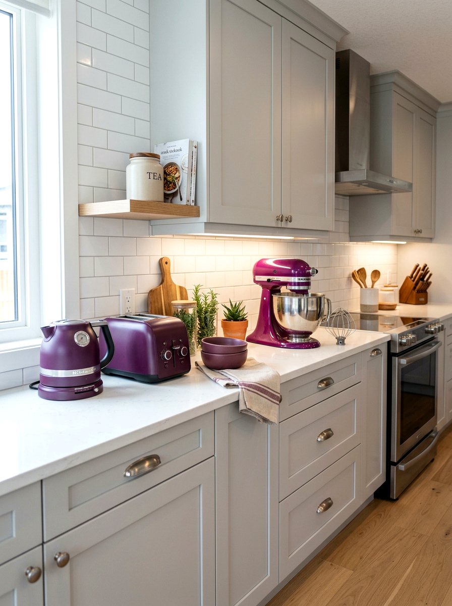 Plum kitchen accessories - 30 plum kitchen accents ideas
