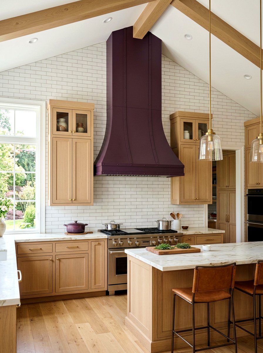 Plum range hood - 30 plum kitchen accents ideas