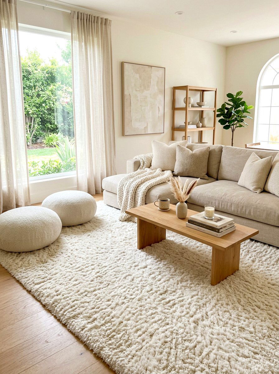 Plush High Pile Rug Living Room - 30 living room rug ideas