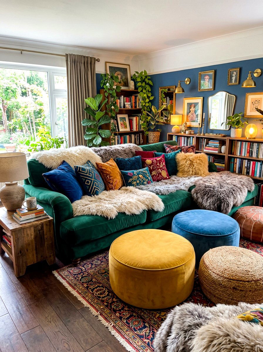 Plush Maximalist Seating - 30 anti minimal living room ideas