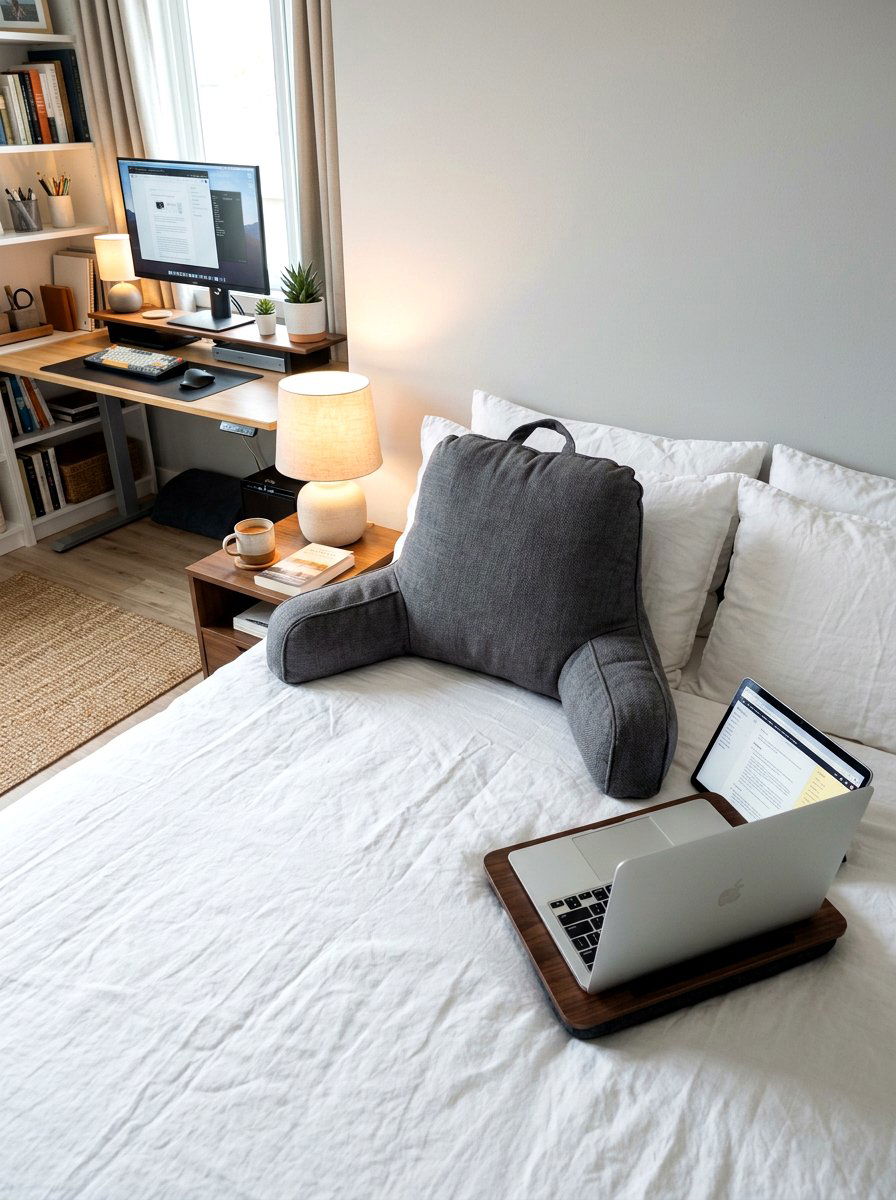 Plush Reading Pillow - 30 dorm bed ideas