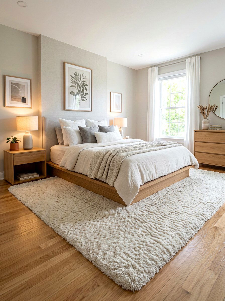 Plush Shag Rug - 30 cozy bedroom ideas